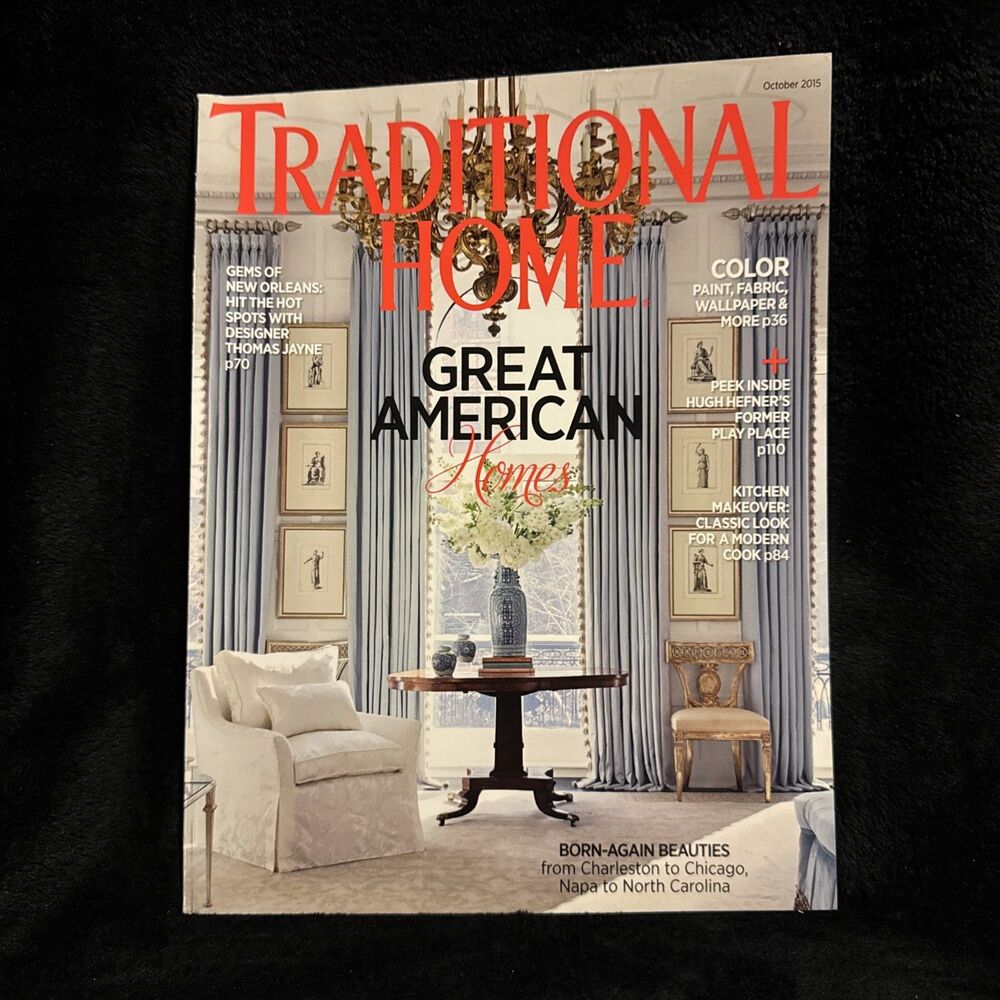 Traditional Homes October 2015 American Inspiration Trim & Proper Black & White